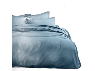 Housse de couette 220x240 + 2 taies d'oreiller 63x63 cm satin de coton horizon
