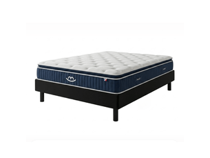 Ensemble matelas et sommier 140x190 cm Ressorts + mémoire de forme MORPHEA Pack Victoria Marie soutien Ferme épaisseur 45 cm
