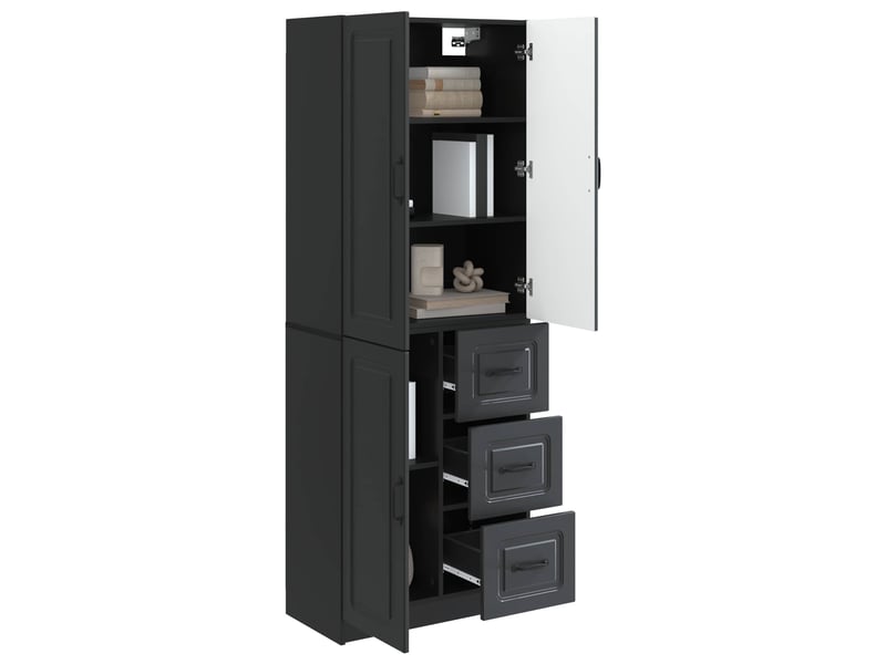  Buffet - ensemble de meubles 2 pc noir bois d'ingénierie  - Conforama C