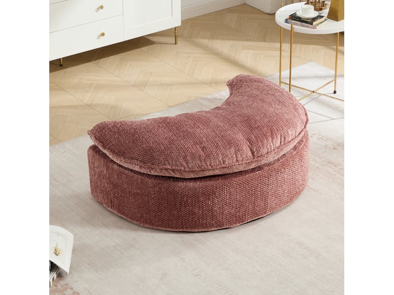  Fauteuil modulable rose en polyester avec repose-pieds 190,5x138x63 cm  - Conforama E