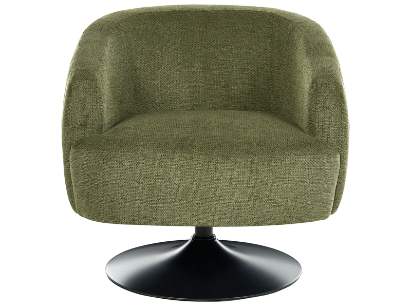 Fauteuil pivotant norager tissu vert - Conforama D