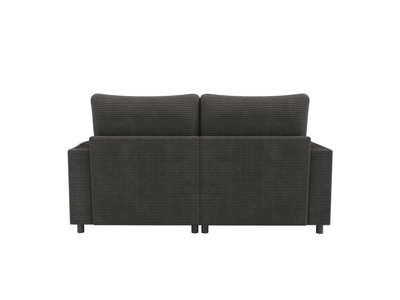 Canapé-lit double lora gris avec fonction couchage, porte-téléphone, usb et porte-gobelet - Conforama E