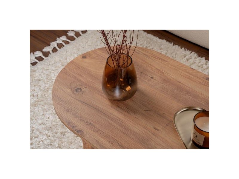  Table basse de salon en bois mdf mélaminé pin atlantique 119 x 60 x 40 cm  - Conforama E