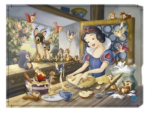 Puzzle 60 p blanche neige fait patisserie