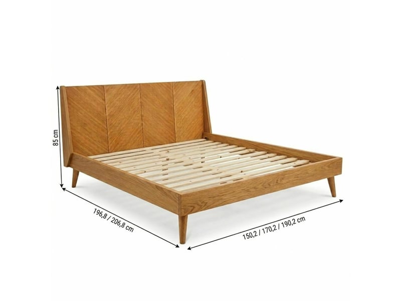  Pack lit 2 places 140x190 cm isla  noisette Isla - Conforama D