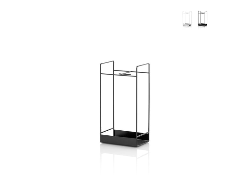 Porte-parapluies en métal mat design moderne masu - noir  - Conforama A