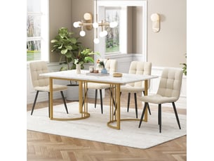 Ensemble table rectangulaire 0 banc(s) 4 chaise(s) 0 tabouret(s) inclu(s) <strong>MODENUIT </strong> <strong></strong>