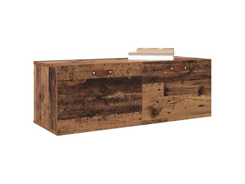  Armoire murale salon 100x36,5x35cm bois d'ingénierie bois ancien shl1798  - Conforama C