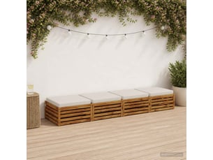 Lot de 4 coussins de siège, coussins d'assise soest 100 % polyester blanc cf60319