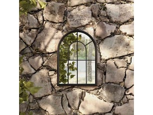 Miroir rectangulaire à fixer coloris noir <strong></strong>  <strong></strong> - 60 cm x 45 cm