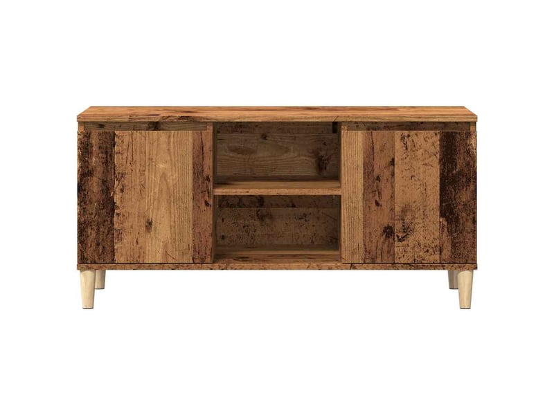  Meuble tv - banc tv - meuble de rangement vieux bois 102x35x50 cm bois d'ingénierie  - Conforama D