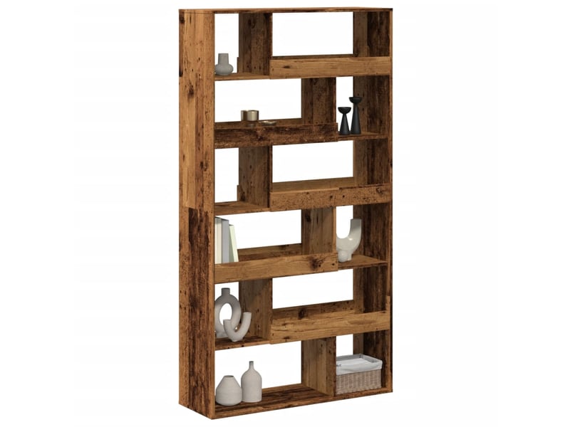  Cloison bibliothèque, meuble de rangement vieux bois bois d'ingénierie shl9792  - Conforama C