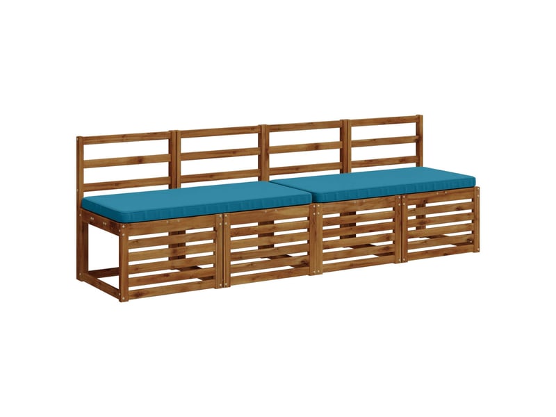  Lot de 2 coussins de banc, coussins d'assise vught 100 % polyester bleu clair cf57856  - Conforama C