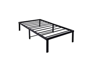 Lit simple 90x200 cm <strong></strong>  <strong></strong> coloris noir