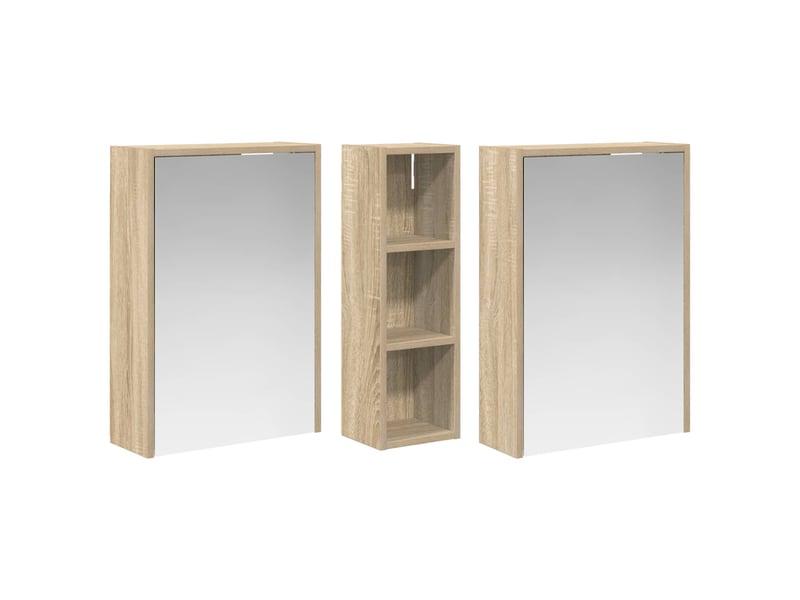 Ensemble de meubles de salle de bain 3 pcs 106x16x62.5 cm shl7663 - Conforama E