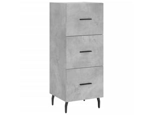 Buffet - bahut - meuble de rangement gris béton 34,5x34x90 cm bois d'ingénierie