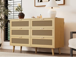 Commode 6 tiroir(s) SEYAKANY coloris bois clair largeur 120 cm