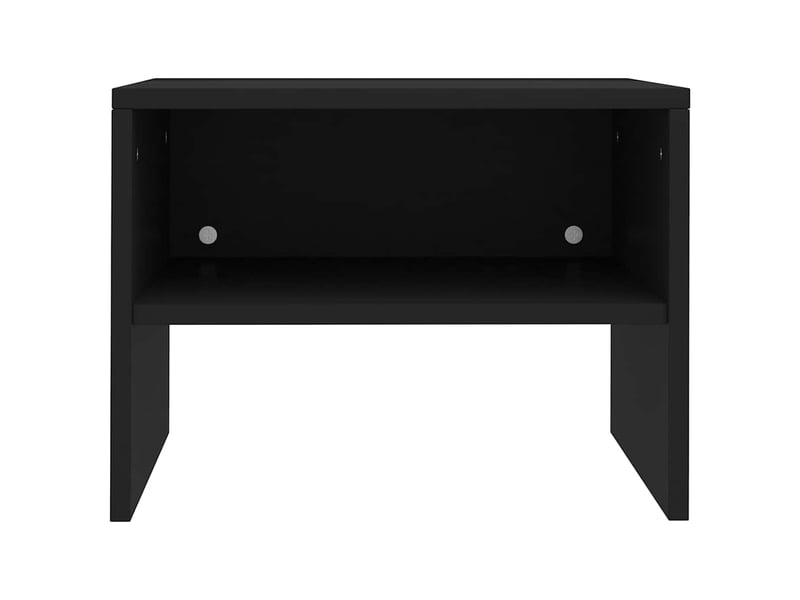  Lot de 2 tables de chevet - cabinet de chevet - table de nuit noir 40x30x30 cm bois d'ingénierie  - Conforama D