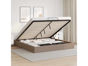 Lit 2 places 200x200 cm coloris marron