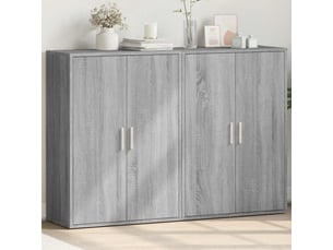Buffets 2 pcs - bahut - meuble de rangement sonoma gris 60x31x84 cm bois d'ingénierie