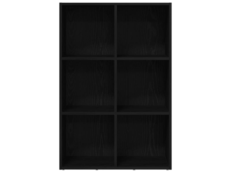  Bibliothèque, meuble de rangement salon en chêne noir 66 x 30 x 98 cm bois d'ingénierie  - Conforama E