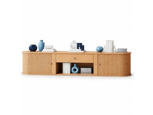 Meuble tv coloris naturel 180 cm   