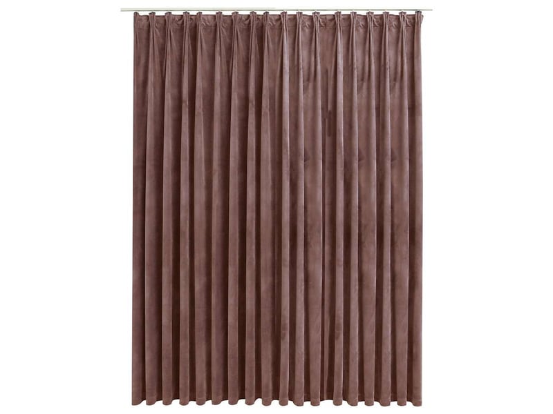  Rideau occultant, rideau black-out avec crochets velours rose antique 290x245 cm cf43966  - Conforama A