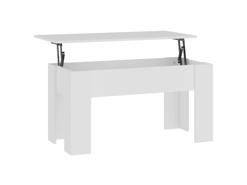  Table basse rectangulaire | table de salon blanc 101x49x52 cm bois d'ingénierie shl1237  - Conforama A