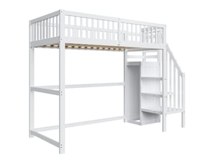 Lit mezzanine 90x200 cm    coloris blanc