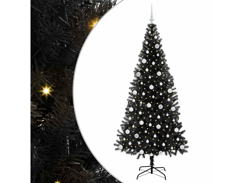  Sapin de noël - arbre de noël noir 210 cm pvc  - Conforama A