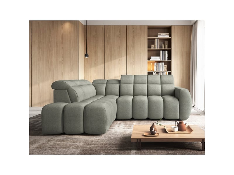  Canapé d'angle électrique ronda 4 places vert – angle gauche  - Conforama E