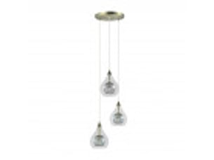 Fabrilamp lhasa, lampe, moderne, 3 x g9, cuir, 30-148 x 30 x 30 cm