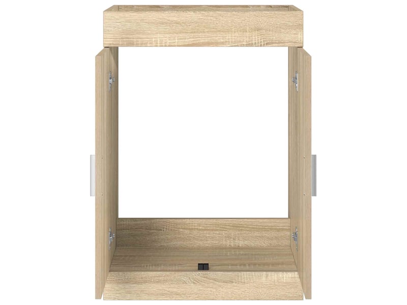  Meuble sous lavabo de salle de bain, commode chêne sonoma shl4575  - Conforama D