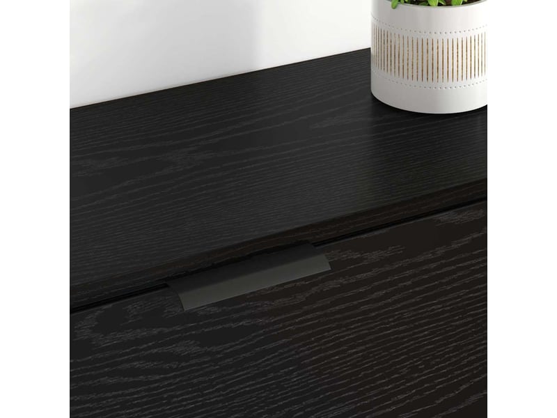  Buffet - bahut - meuble de rangement 3 pc chêne noir 69,5 x 34 x 180 cm bois d'ingénierie  - Conforama D