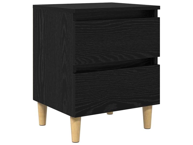  Meubles de lit 2 pc chêne noir 40 x 35 x 50 cm  - Conforama D