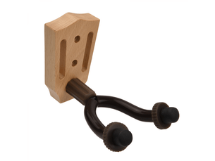 Support mural pour guitare en bois de hêtre avec barres de stabilisation en fer pour guitare électrique, acoustique, basse, violon