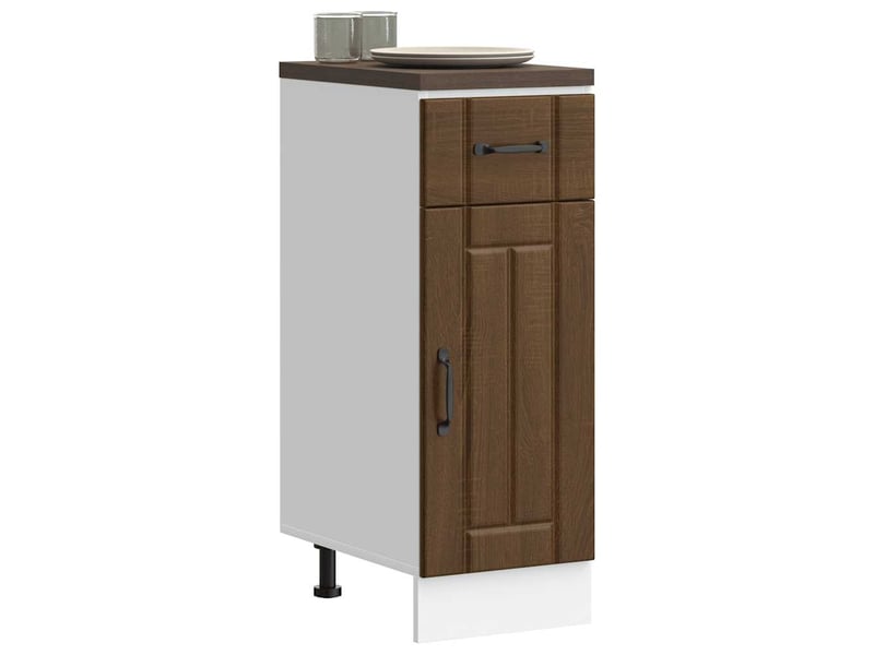 Meuble de rangement, armoire de cuisine lucca chêne marron bois ingénierie shl5769 - Conforama C