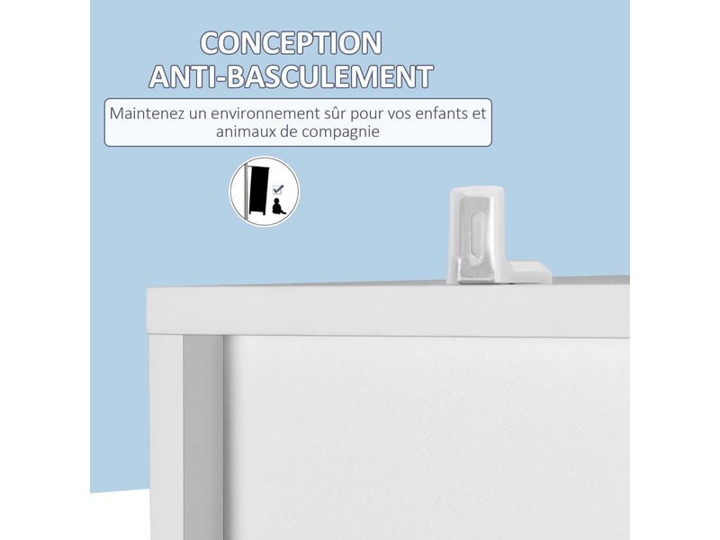  Colonne de salle de bain haute 30 x 28 x 170 cm miroir étagères réglables design épuré en panneau de particules blanc 21_0001925  - Conforama E