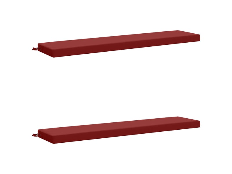  Lot de 2 coussins de banc, coussins d'assise soest 100 % polyester bordeaux cf57168  - Conforama A