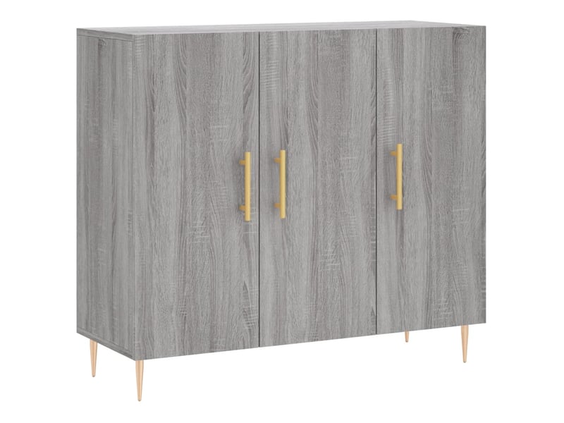  Buffet - bahut - meuble de rangement sonoma gris 90x34x80 cm bois d'ingénierie  - Conforama A
