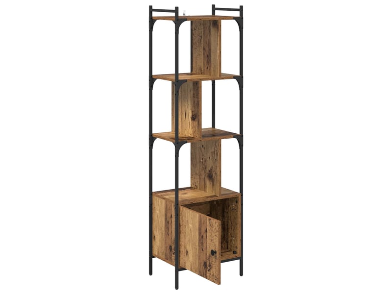  Bibliothèque 6 niveaux, armoire à livres 44,5 x 30 x 154,5 cm bois d'ingénierie shl9571  - Conforama E