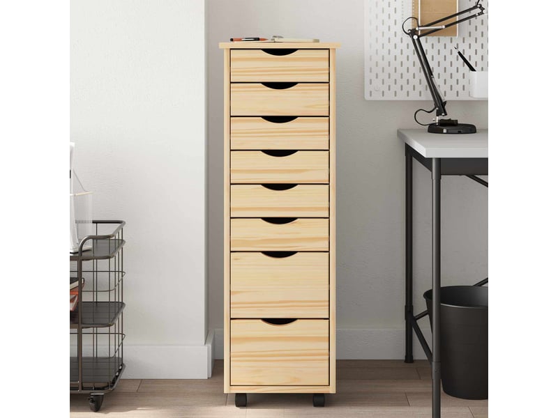  Caisson roulant de bureau avec tiroirs moss 34 x 39 x 103 cm  - Conforama C