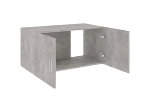 Armoire murale flottante moderne avec 2 portes 80 x 39 x 40 cm en bois d'ingénierie gris béton 02_0047770