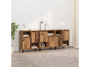 Buffet - bahut - meuble de rangements 3 pc bois ancien 60 x 35 x 70 cm bois d'ingénierie