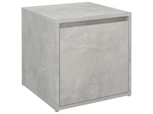 Boîte de rangement bureau gris béton 40,5x40x40 cm bois d'ingénierie