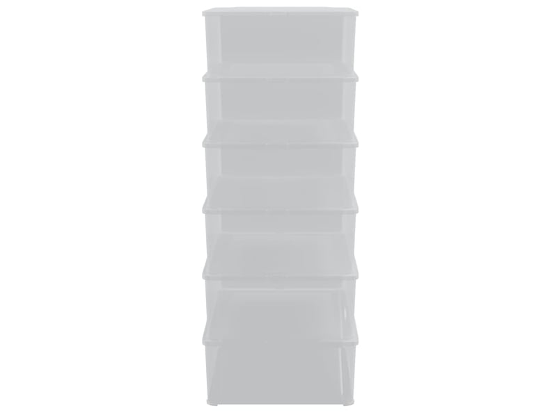 Boîtes de rangement en plastique 6 pcs 25 l empilables - Conforama D