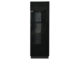 Vitrine coloris noir 3 étagère(s) OKWISH - 60 cmx180 cm