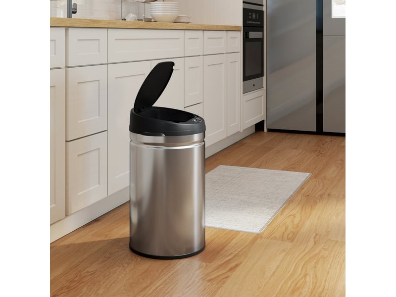 Poubelle automatique 30 l inox 32 × 30,5 × 51 cm argent - Conforama B