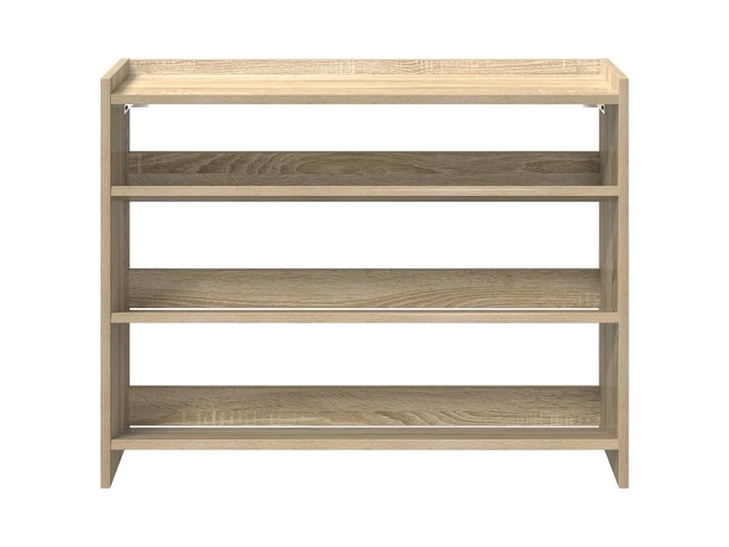  Meuble à chaussures, étagère à chaussures chêne sonoma 80x25x62 cm bois d'ingénierie  - Conforama D
