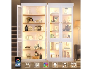 Vitrine coloris blanc - 160 cmx180 cm